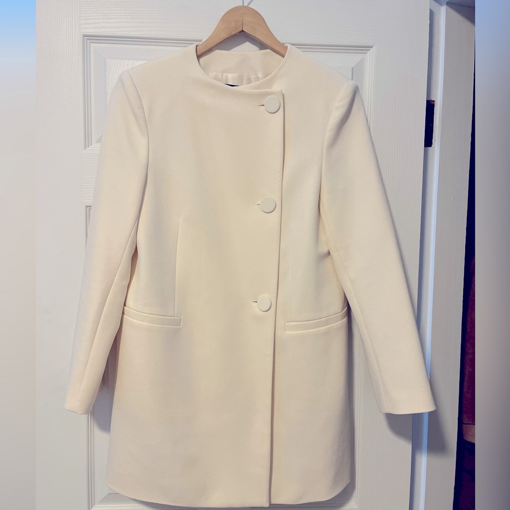 Zara Ivory Lady Coat - Wool 🤍